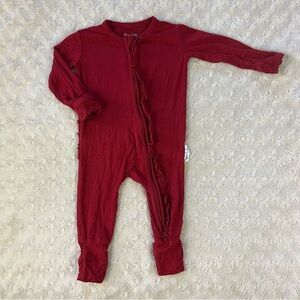 Gigi & Max Bamboo Sleeper Ruffles Red Size 6 Months